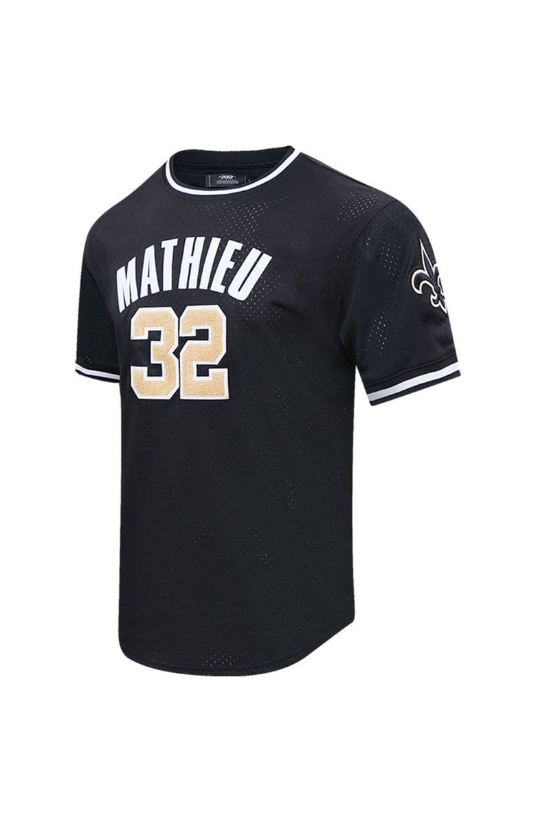 PRO STANDARD Men's Pro Standard Tyrann Mathieu Black New Orleans Saints Mesh Player Name & Number Top, Alternate, color, Black