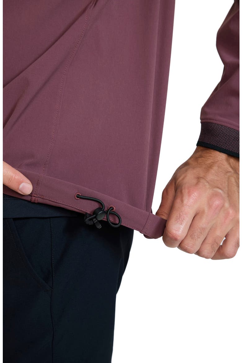 Kinetic Wind Golf Pullover, Alternate, color, PLUM WINE