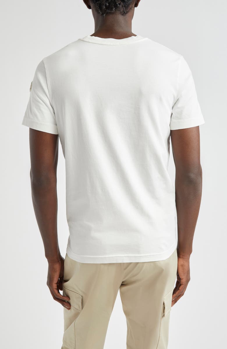 Moncler Monogram Logo Cotton T-Shirt, Alternate, color, White