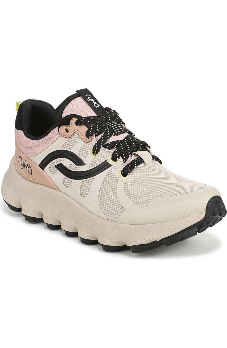 Rykä Podflow TR Trail Walking Sneaker, Main, color, Beach Beige Black
