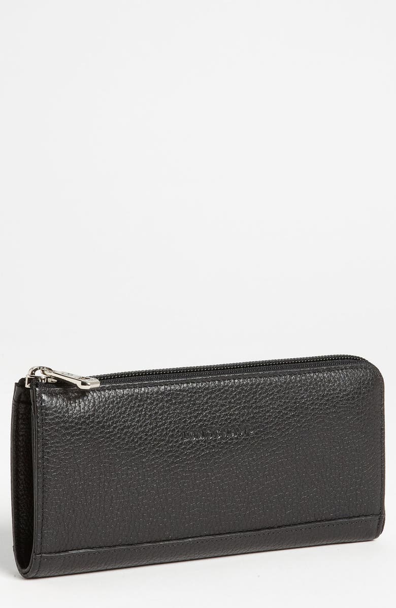 Longchamp Leather Wallet, Main, color, 