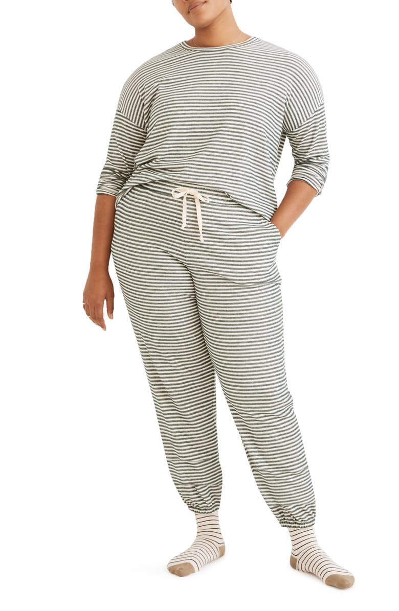 Madewell Stripe Saunter Pajamas, Alternate, color, 