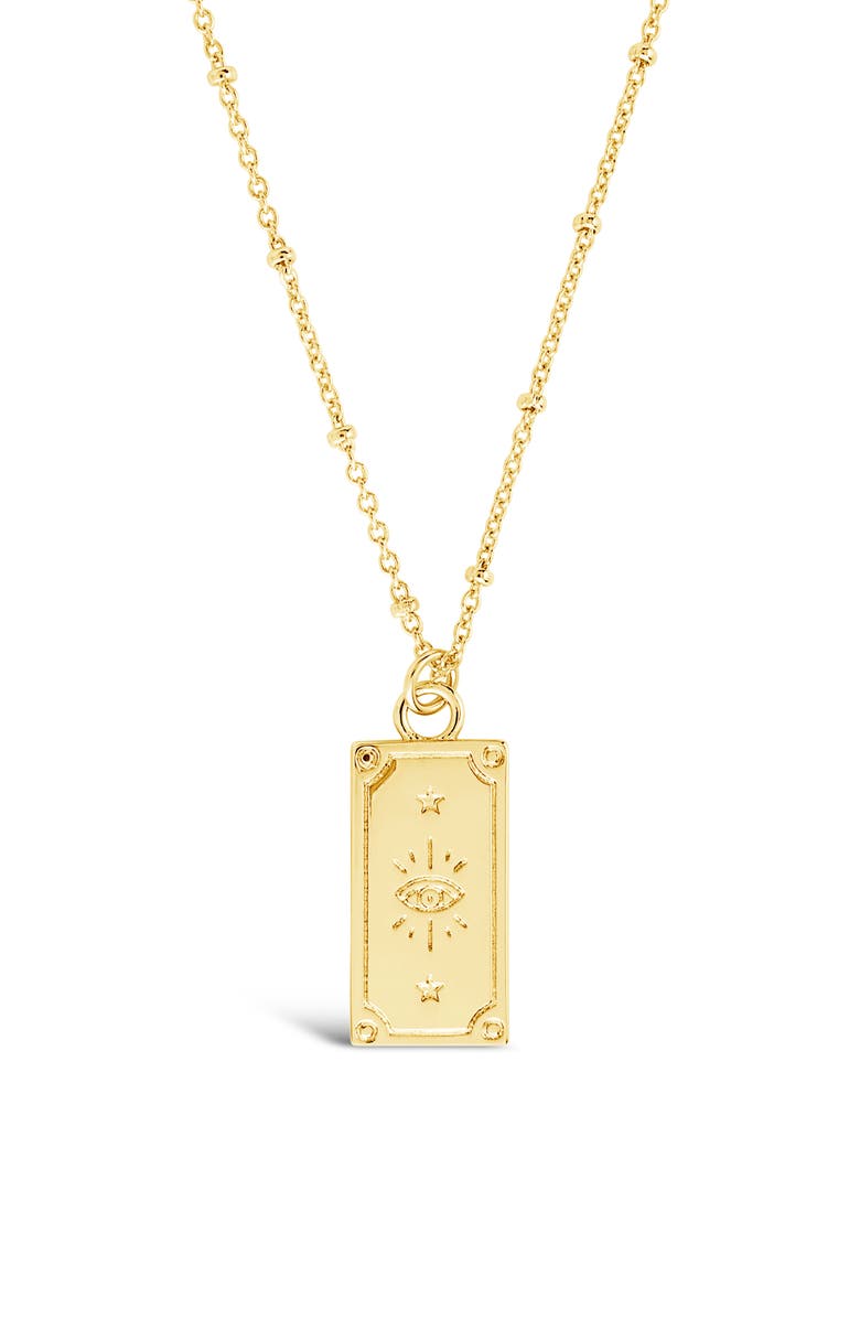 Sterling Forever Wheel of Fortune Pendant Necklace, Alternate, color, Gold