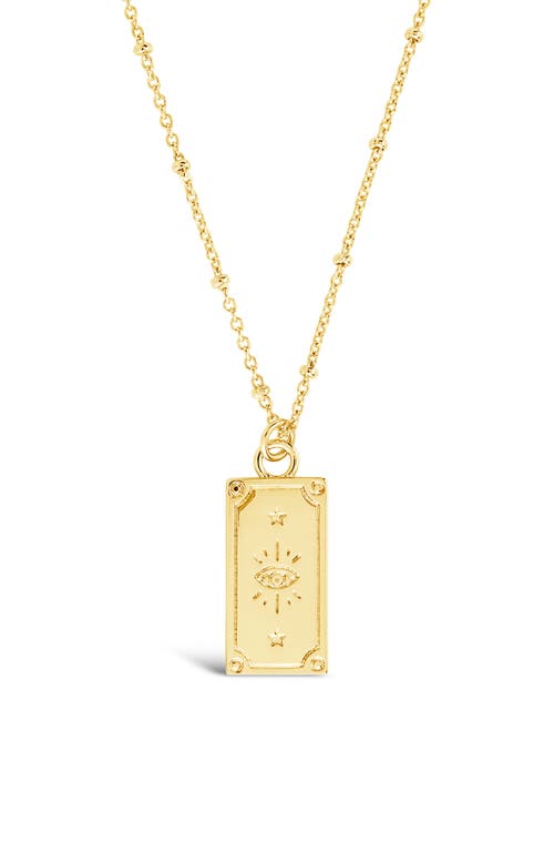 Sterling Forever Wheel Of Fortune Pendant Necklace In Gold