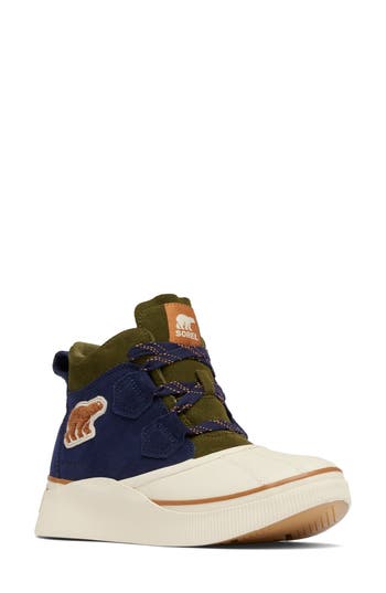 Shop Sorel Out N About Iv Classic Waterproof Duck Boot In Dark Midnight/honey White