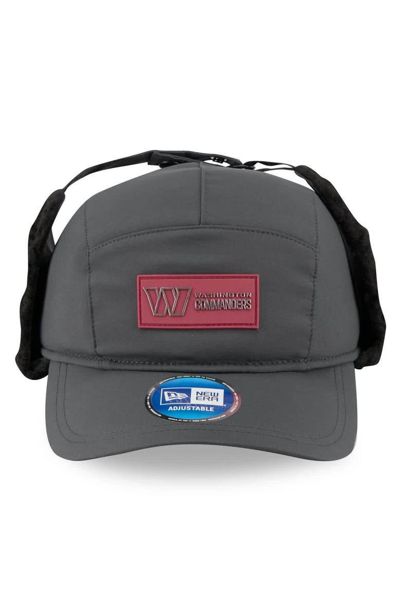 New Era Men's New Era Charcoal Washington Commanders 2025 Sideline Cold Weather Runner Dog Ear Adjustable Hat, Alternate, color, Charcoal