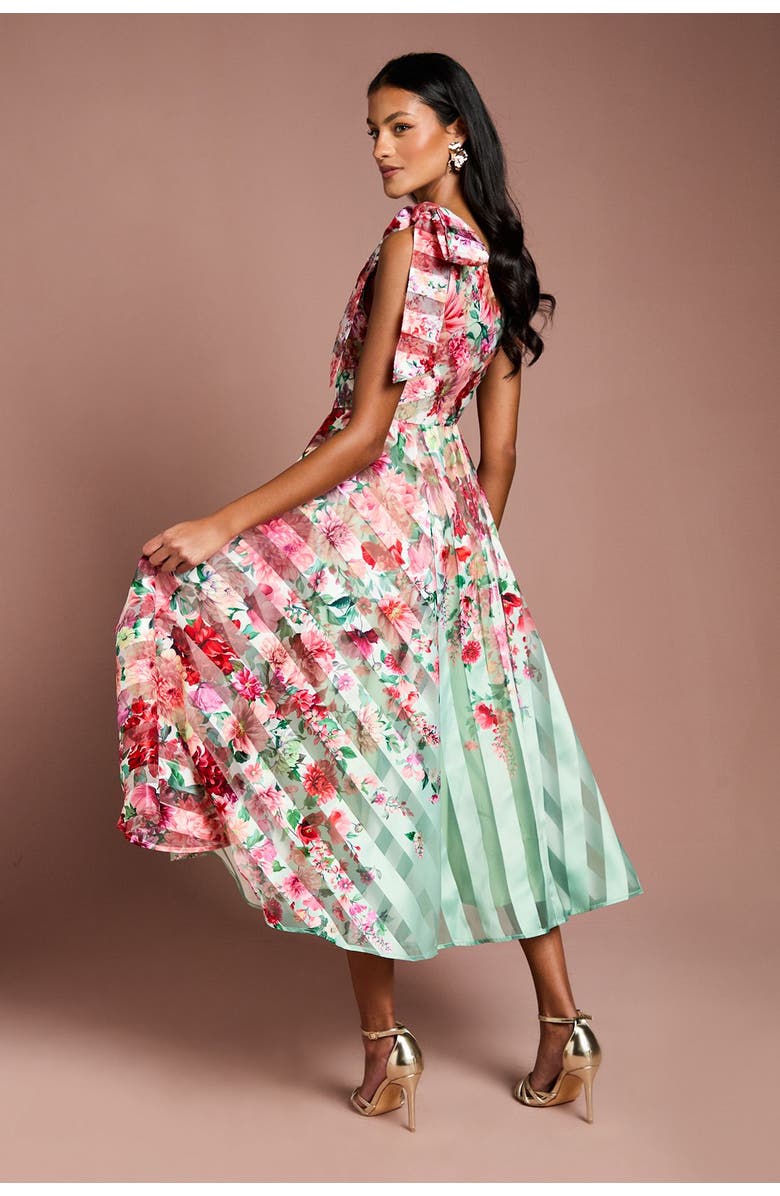 Coast Petite Organza One Shoulder Midi Dress, Alternate, color, Sage