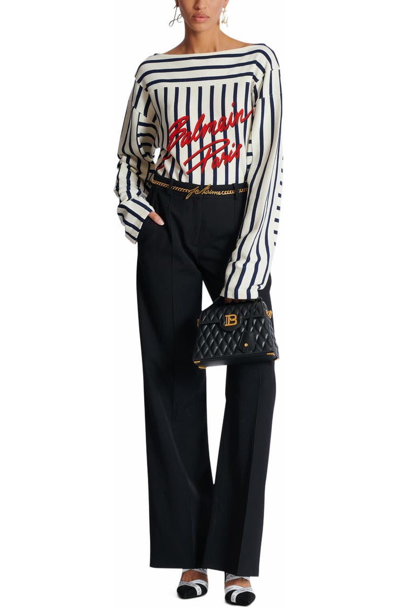 Balmain B-Buzz Dynasty Bag In Quilted Calfskin, Alternate, color,