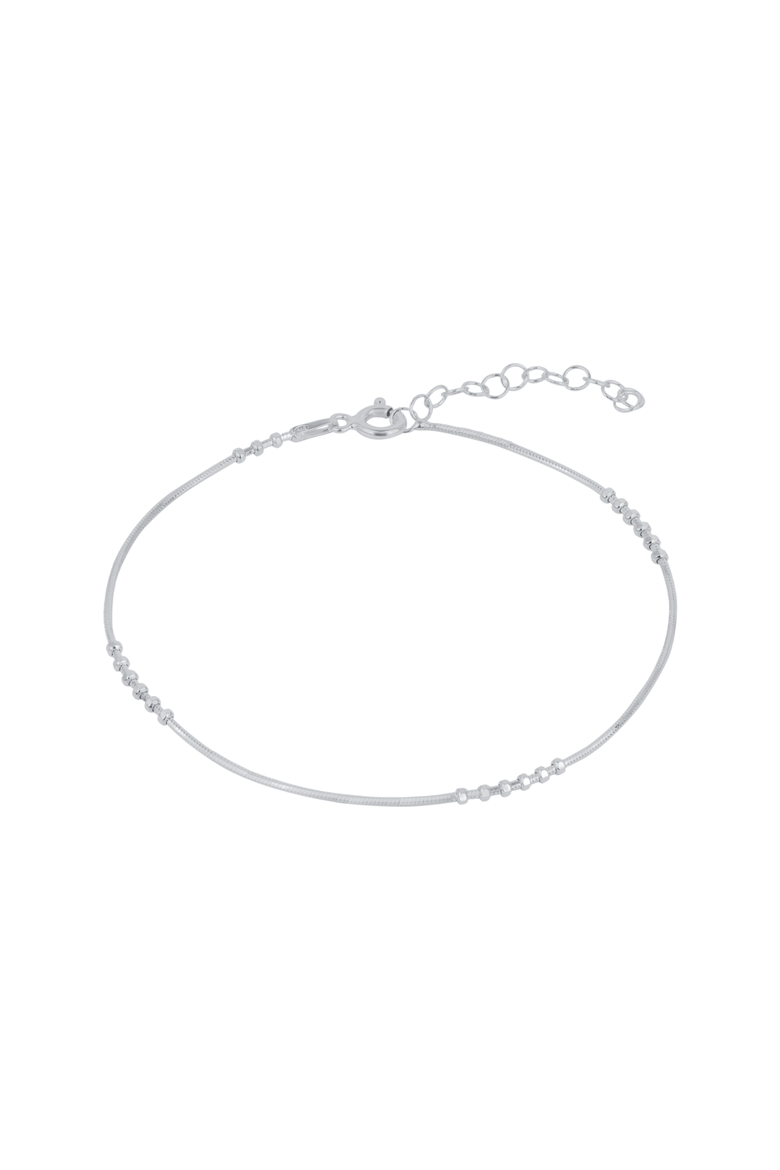 Six Beads Sterling Silver Bracelet, Main, color, Silver