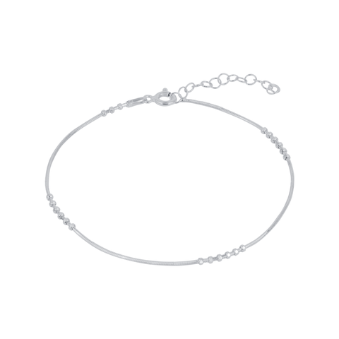 Six Beads Sterling Silver Bracelet