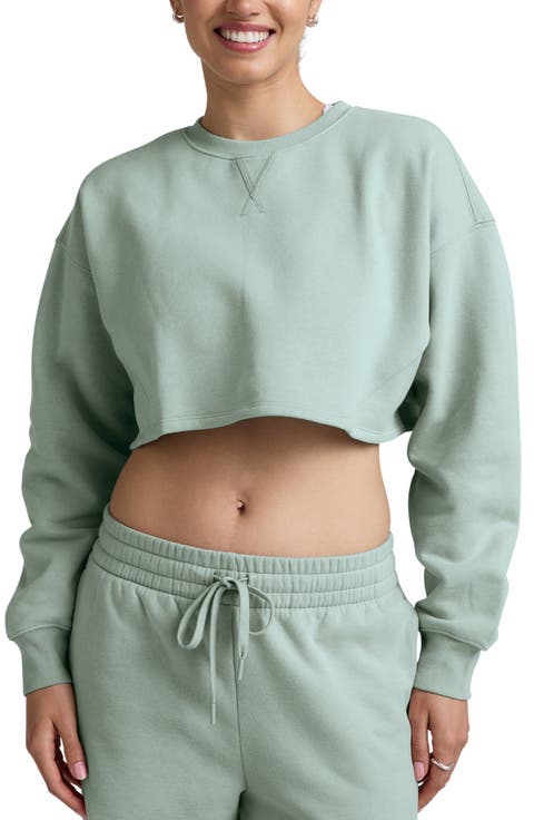 LuxeFleece Boxy Crop Sweatshirt
