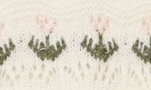 Vero Moda Delle Embroidered Pointelle Sweater In White