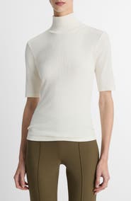 Vince Rib Knit Turtleneck Top