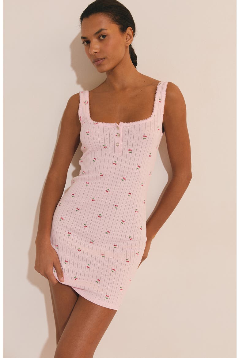 Katell Pointelle Cotton Nightgown, Alternate, color, IMP FOND ROSE