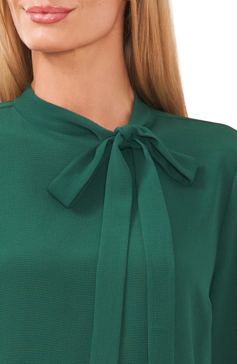CeCe Ruffle Elbow Sleeve Top, Alternate, color, Alpine Green