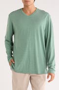 Tommy Bahama Tranquil Bay Stripe V-Neck Long Sleeve T-Shirt