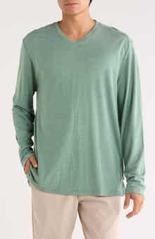 Tommy Bahama Tranquil Bay Stripe V-Neck Long Sleeve T-Shirt
