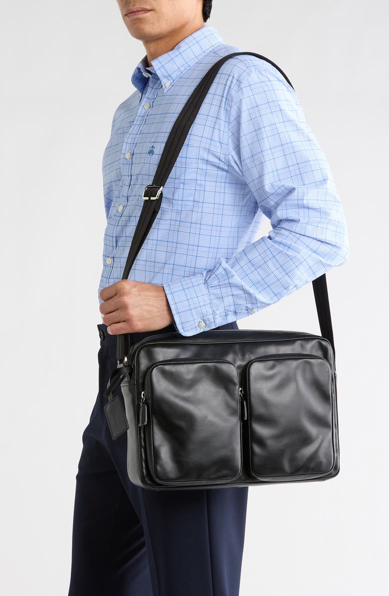 Longchamp Baxi Leather Messenger Bag, Alternate, color,
