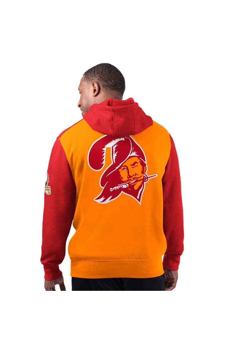 Men's Starter Orange Tampa Bay Buccaneers Extreme Vintage Logo Pullover Hoodie, Alternate, color, Orange