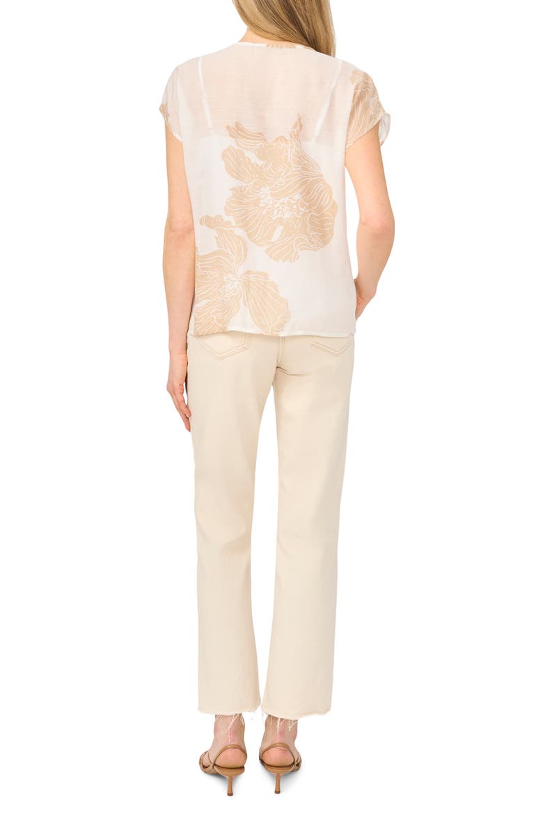 Floral Popover Top, Alternate, color, PEBBLE