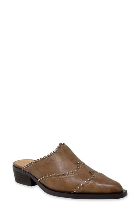 Tucson Faux Leather Wingtip Mule