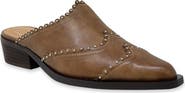 SHUSHOP Tucson Faux Leather Wingtip Mule