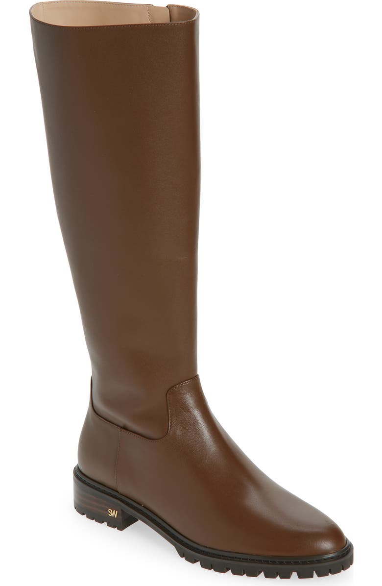 Stuart Weitzman City Zip Knee High Boot, Main, color, Espresso