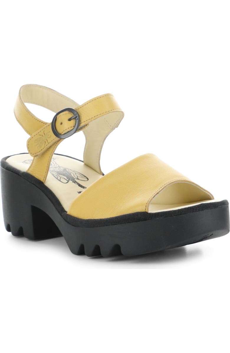 Fly London Tull Platform Sandal, Main, color, Bumblebee Mousse