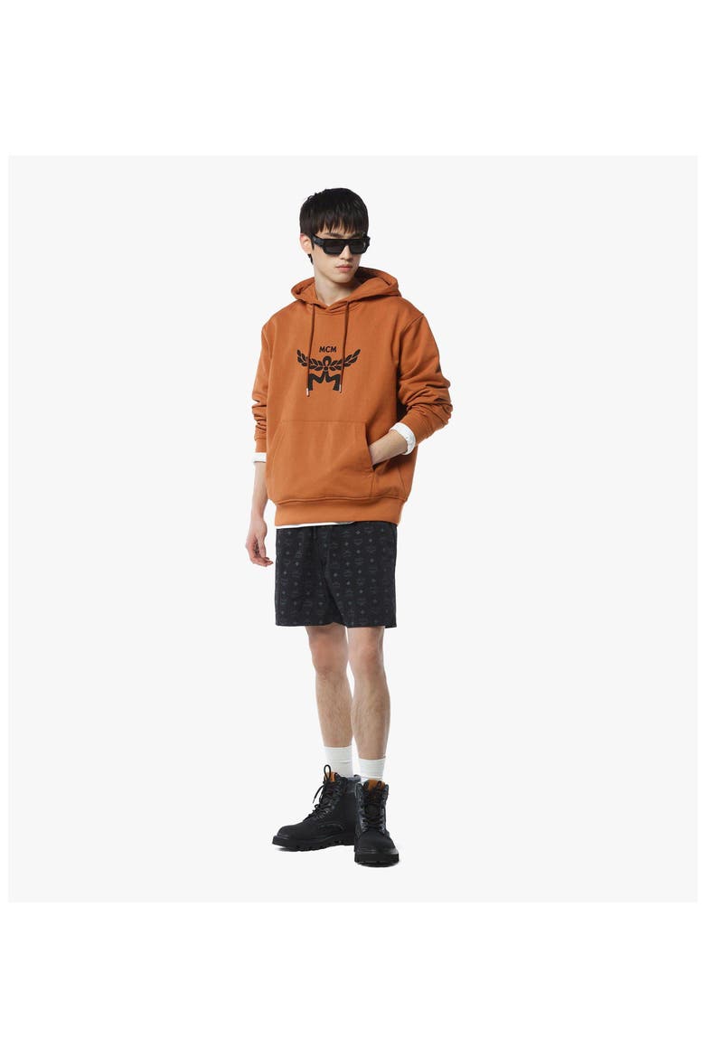 Classic Logo Hoodie in Organic Cotton, Alternate, color, Cognac