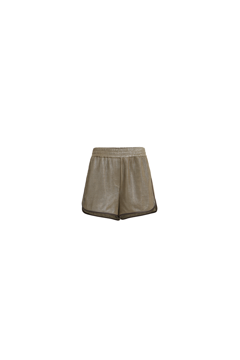 Leather shorts, Alternate, color, Khaki