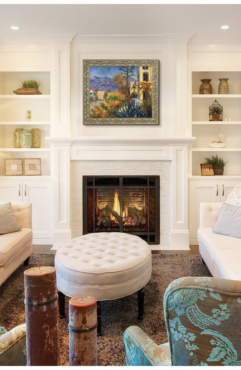 OVERSTOCK ART Villas at Bordighera by Claude Monet Framed Hand Painted Oil Reproduction - 25.5" x 29.5", Alternate, color,