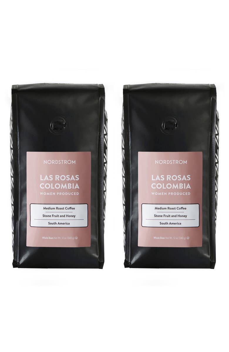 Nordstrom 2-Pack Las Rosas Colombia Medium Roast Coffee, Main, color, Black