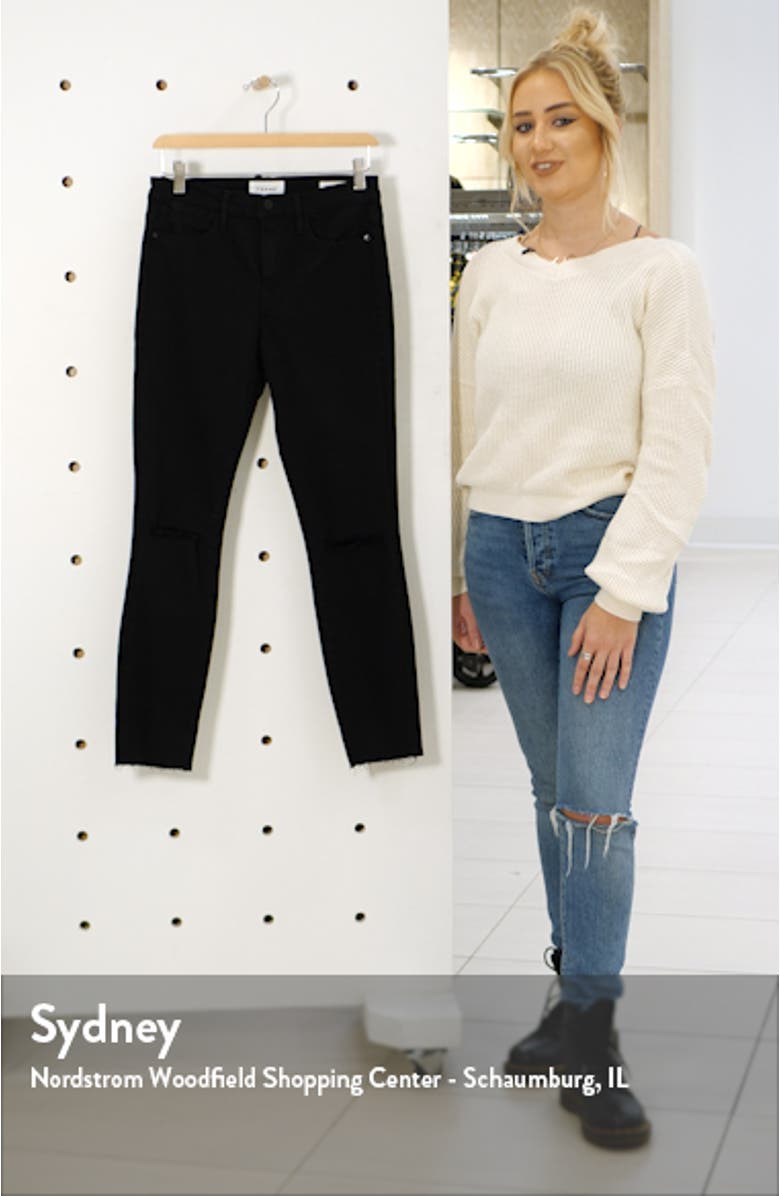 Le High Ripped Crop Skinny Jeans, sales video thumbnail