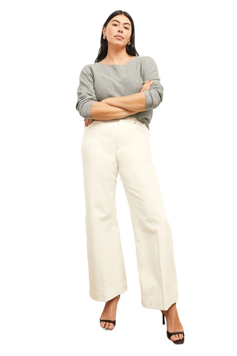 Milo Wide-Leg Jean, Alternate, color, Bright Ivory