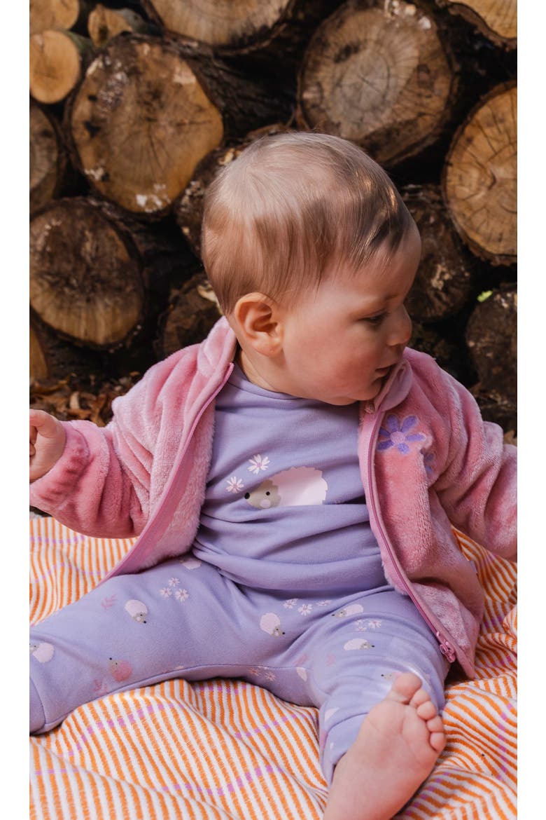 Plush Flower Embroidered Zip Jacket, Alternate, color, Dusty Pink