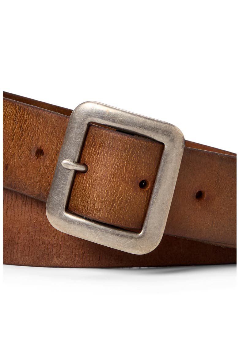 Hand Burnished Leather Belt, Alternate, color, MID BROWN