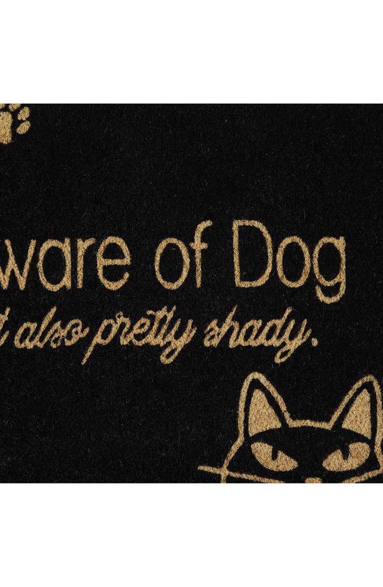 Design Imports Beware of Dog Coir Doormat, Alternate, color, Black