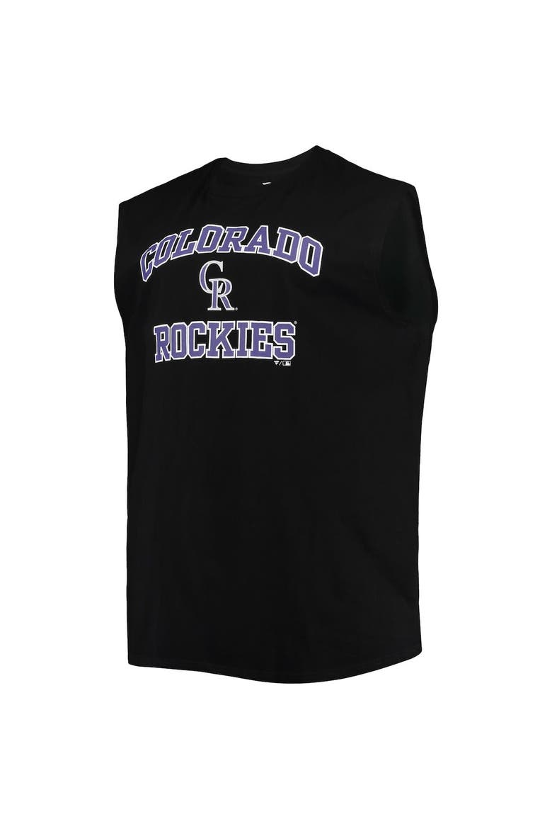 Men's Black Colorado Rockies Big & Tall Jersey Muscle Tank Top, Alternate, color, Black