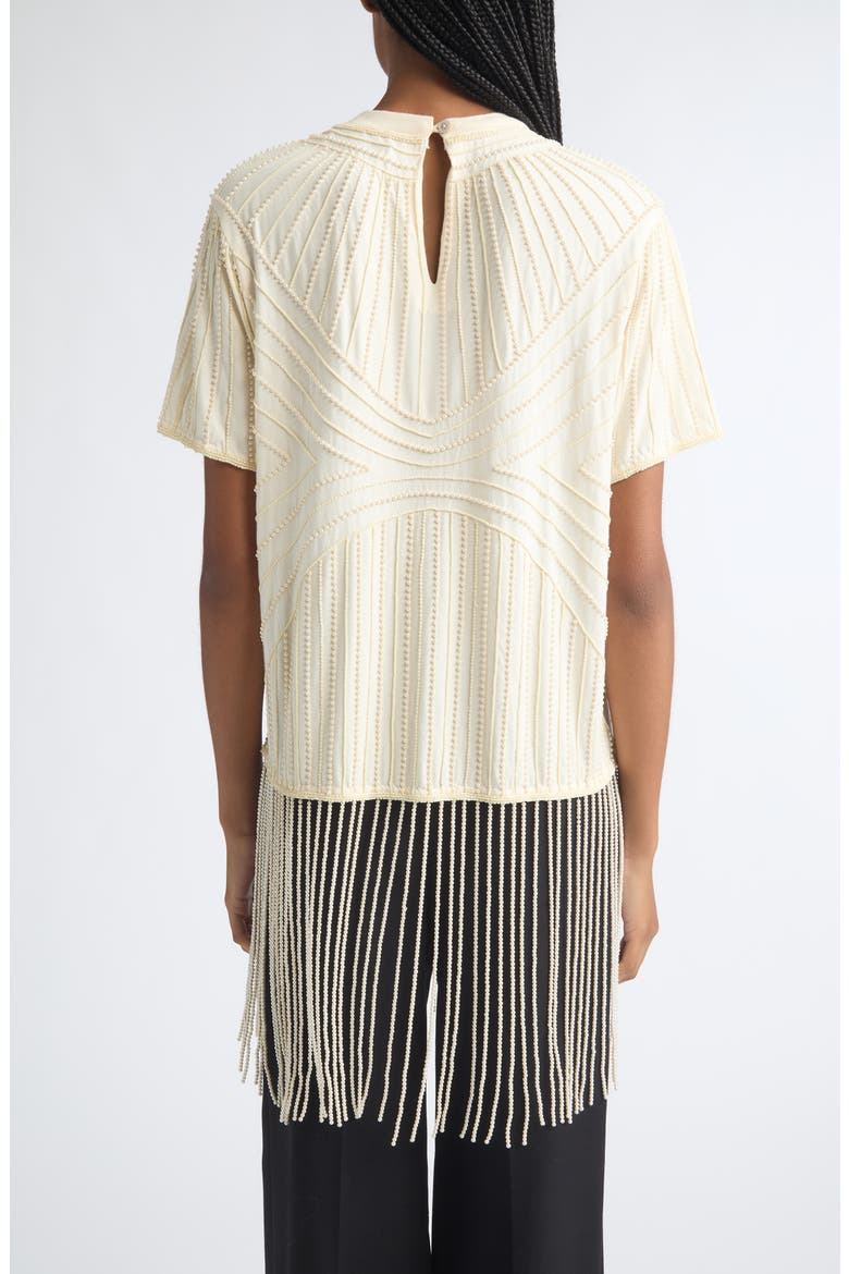 Carlotta Embroidered Fringe Top, Alternate, color, CREAM