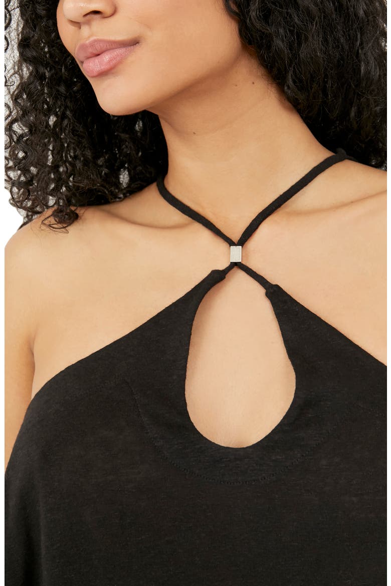 Long Weekend Knit Halter Tank, Alternate, color, BLACK