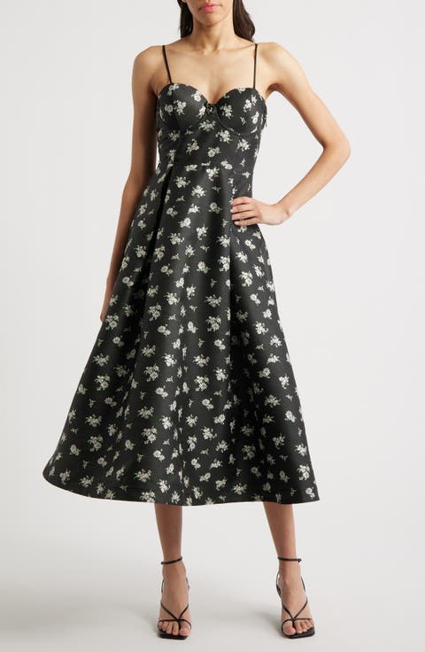 Quinn Floral Midi Cocktail Dress