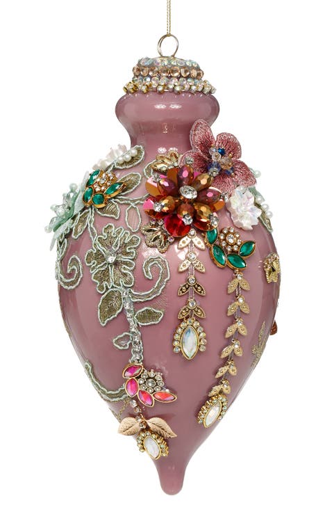 Kings Jewel Fancy Finial Ornament, Mauve