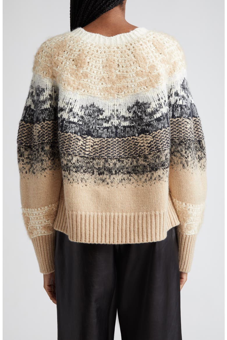 Fair Isle Cashmere Blend Sweater, Alternate, color, DUNE MULTI