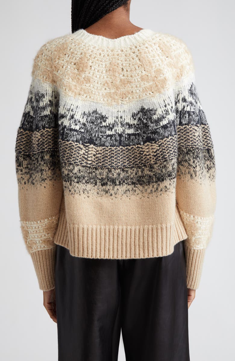 Lafayette 148 New York Fair Isle Cashmere Blend Sweater, Alternate, color, 