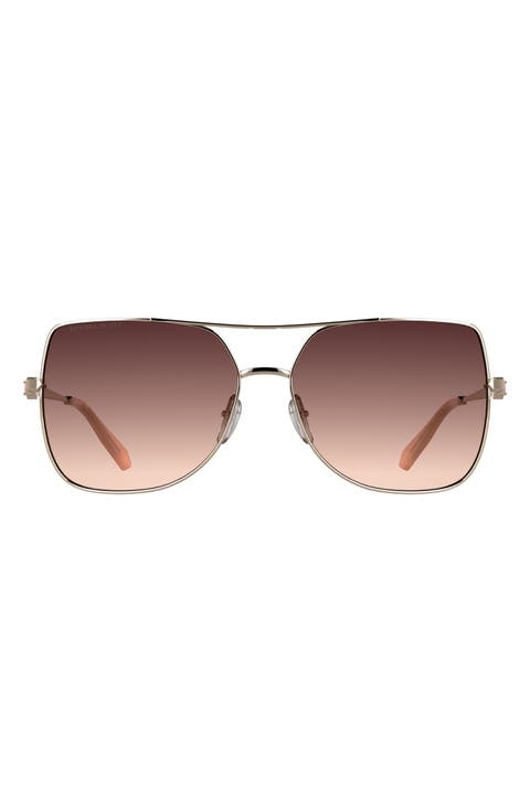 Davie 60mm Gradient Aviator Sunglasses