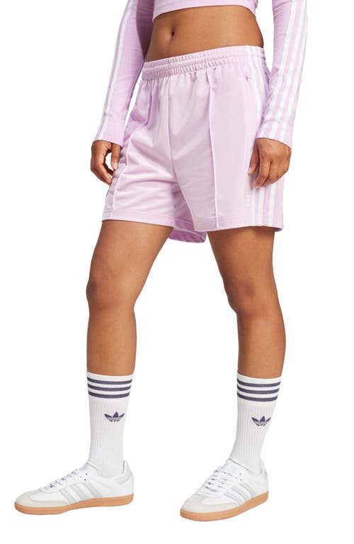 Shop Adidas Originals Firebird Recycled Polyester Shorts In Light Orchid