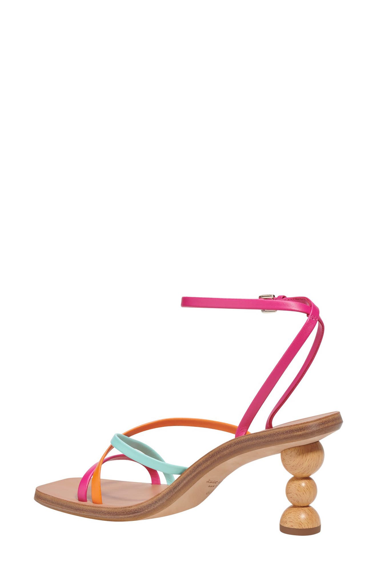Kate Spade New York charmer strappy sandal, Alternate, color, Rose Jam/ Low Tide/ Satsuma