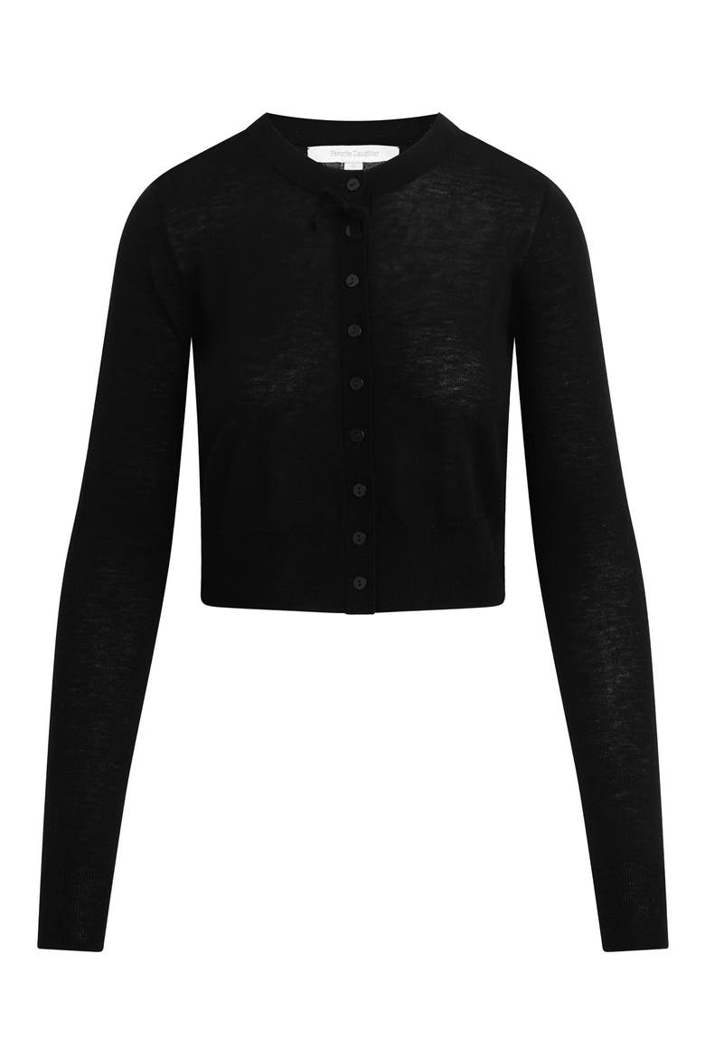 The Curtsey Wool Cardigan, Alternate, color, BLACK