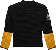 Charlotte & George Long Sleeve Mock Neck Ribbed Top