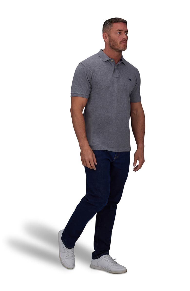 Raging Bull Short Sleeve Cotton Polo Shirt, Alternate, color, Grey Marl